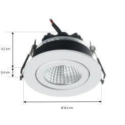 Arcchio LED downlight Jyra, wit, 4.000K