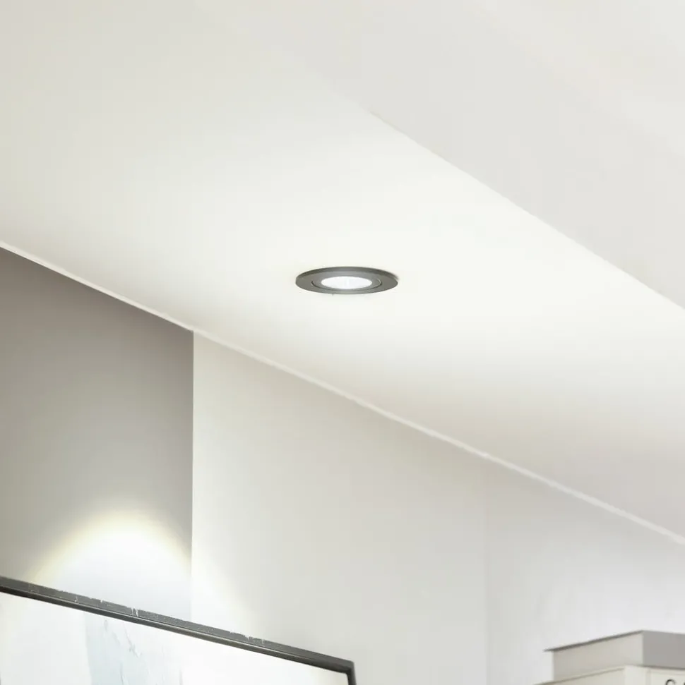 Arcchio LED downlight Jyra, zwart, 4.000K