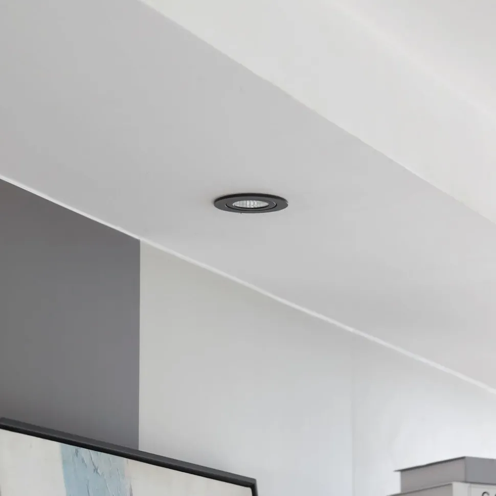 Arcchio LED downlight Jyra, zwart, 4.000K