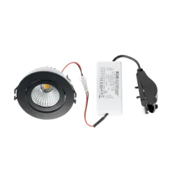 Arcchio LED downlight Jyra, zwart, 4.000K