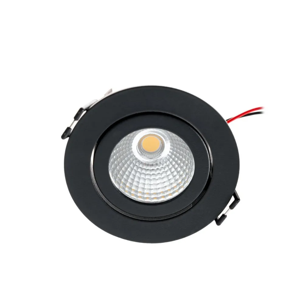 Arcchio LED downlight Jyra, zwart, 4.000K