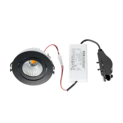 Arcchio LED downlight Jyra, zwart, 2.700K