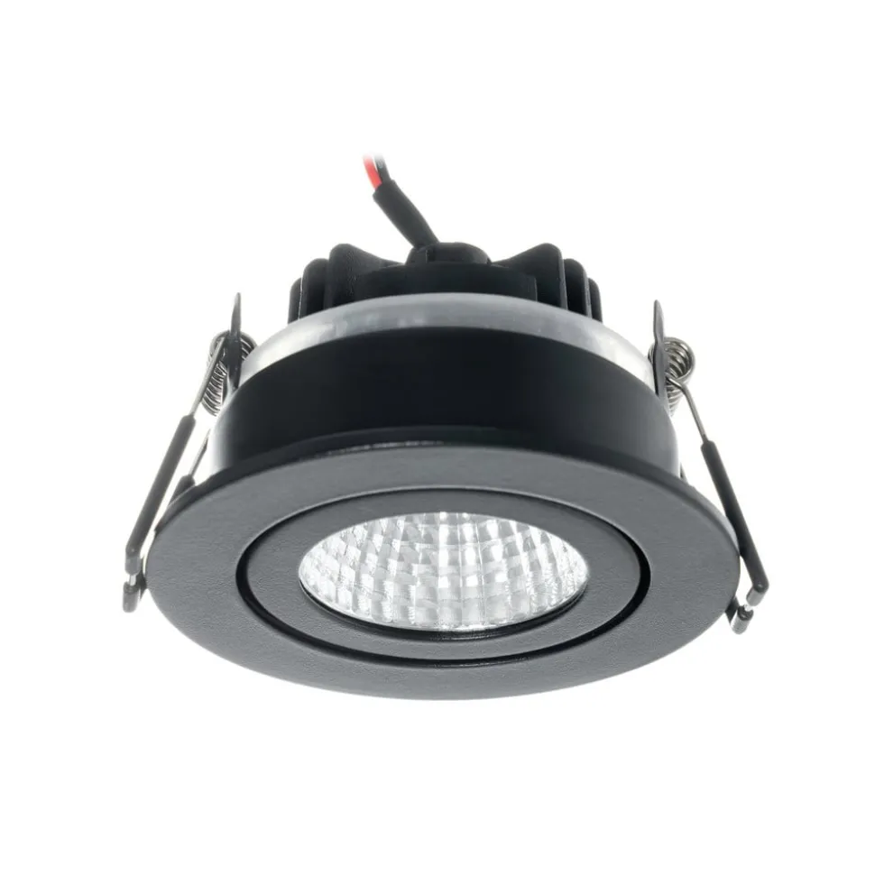 Arcchio LED downlight Jyra, zwart, 2.700K