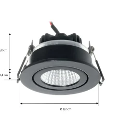 Arcchio LED downlight Jyra, zwart, 3.000K