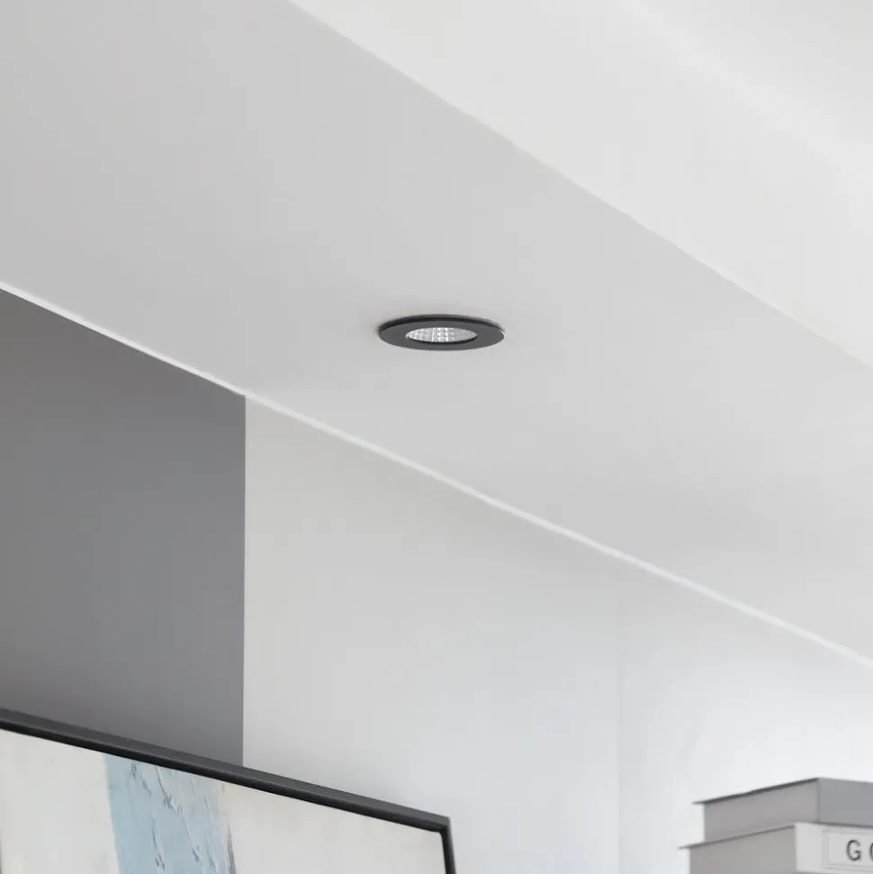 Arcchio LED downlight Lirin, zwart, 2.700K