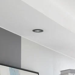 Arcchio LED downlight Lirin, zwart, 4.000K