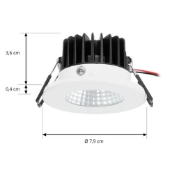 Arcchio LED downlight Lirin, wit, 2.700K