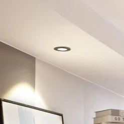 Arcchio LED downlight Lirin, zwart, 3.000K