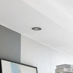 Arcchio LED downlight Lirin, zwart, 3.000K