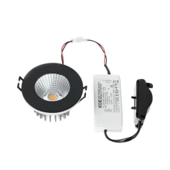 Arcchio LED downlight Lirin, zwart, 3.000K