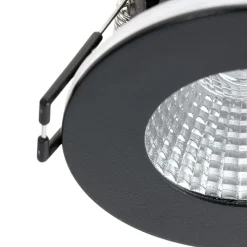 Arcchio LED downlight Lirin, zwart, 3.000K