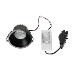 Arcchio LED downlight Niria, zwart, 3.000K