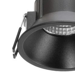 Arcchio LED downlight Niria, zwart, 3.000K