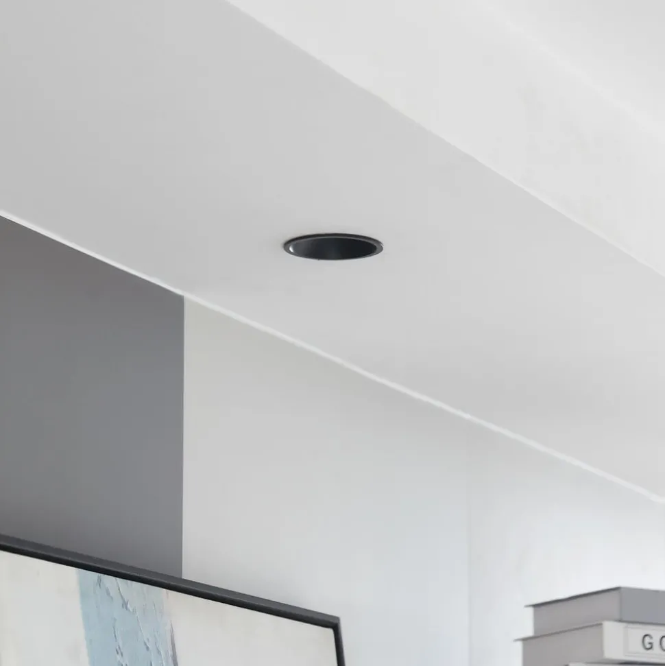 Arcchio LED downlight Niria, zwart, 2.700K