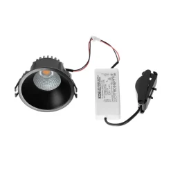 Arcchio LED downlight Niria, zwart, 2.700K