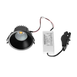 Arcchio LED downlight Niria, zwart, 4.000K