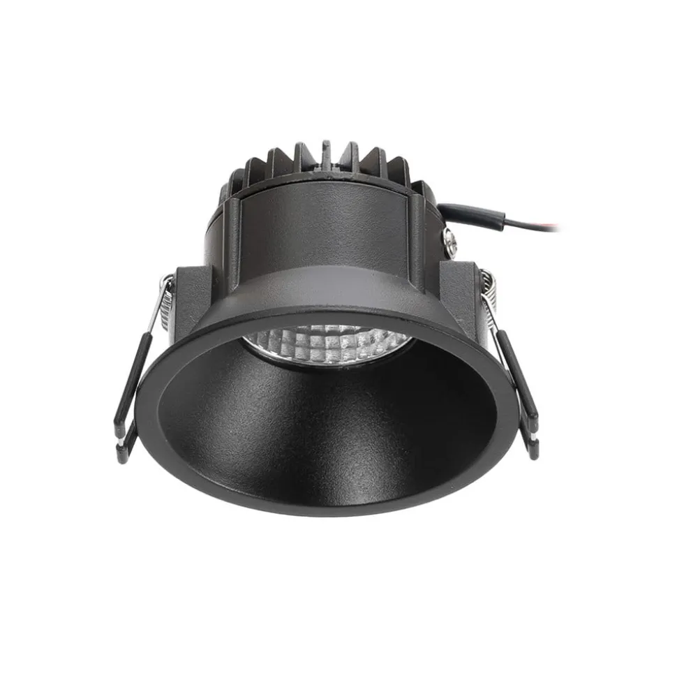 Arcchio LED downlight Niria, zwart, 4.000K