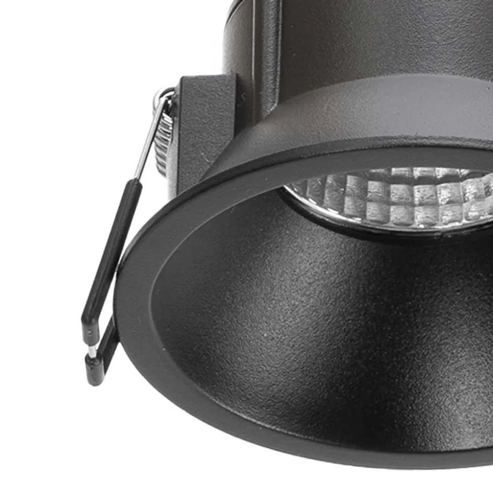 Arcchio LED downlight Niria, zwart, 4.000K