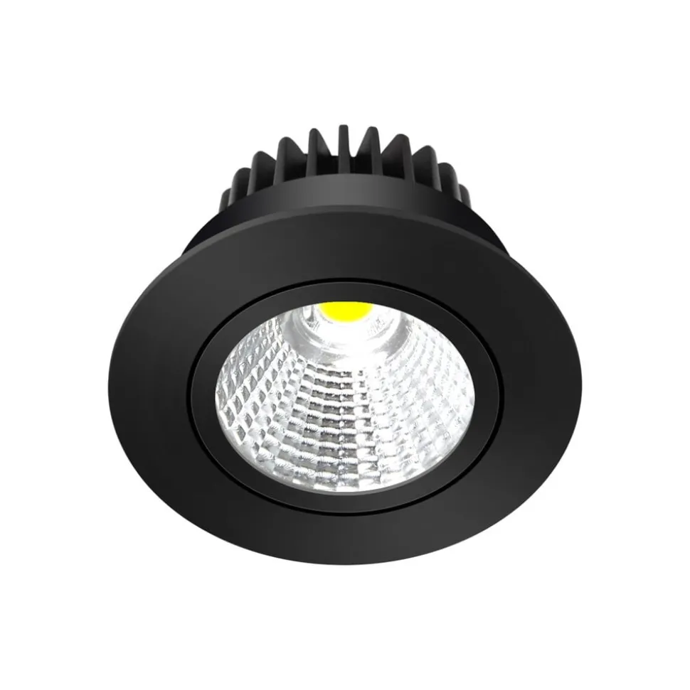 Arcchio LED downlight Zarik zwart, 3.000K