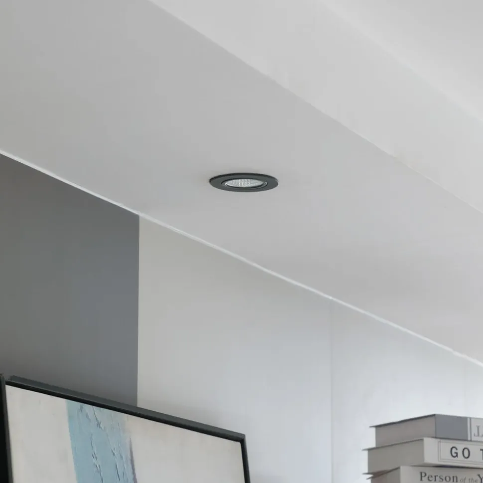 Arcchio LED downlight Zarik zwart, 3.000K