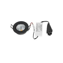 Arcchio LED downlight Zarik zwart, 3.000K