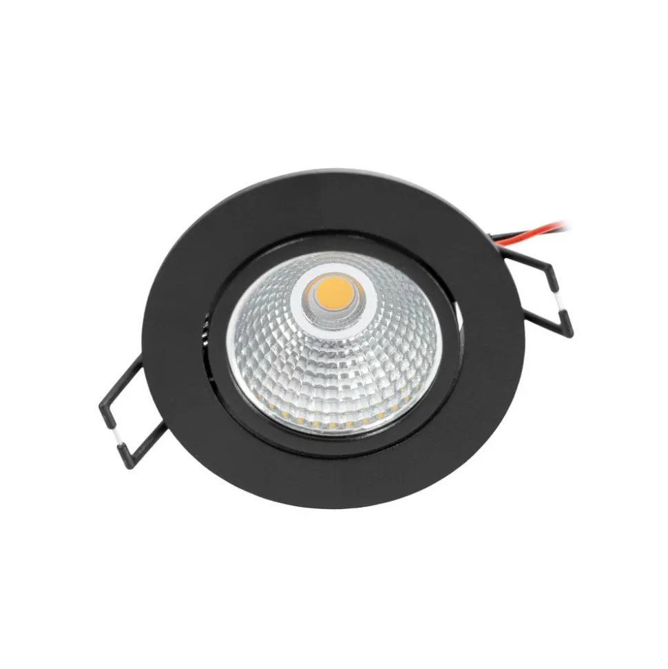 Arcchio LED downlight Zarik zwart, 3.000K