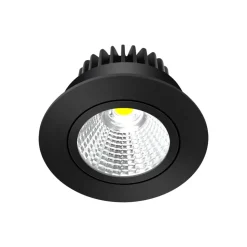 Arcchio LED downlight Zarik, zwart, 2.700K