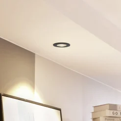 Arcchio LED downlight Zarik, zwart, 2.700K