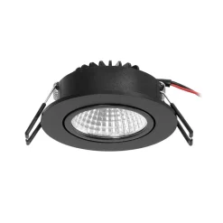 Arcchio LED downlight Zarik, zwart, 2.700K