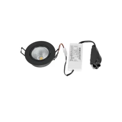 Arcchio LED downlight Zarik, zwart, 4.000K