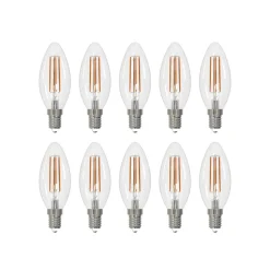 Arcchio LED filament lamp E14 kaars set van 10, 2700 K