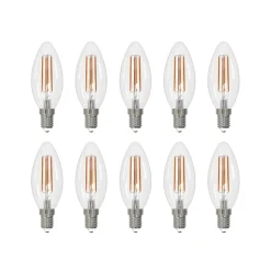Arcchio LED filament lamp E14 kaars set van 10, 3000 K