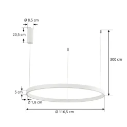 Arcchio LED hanglamp 88 W wit