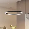 Arcchio LED hanglamp Albiona, zwart, 1 ring, Ø 60 cm