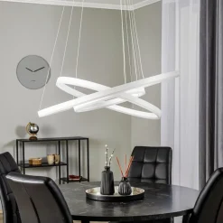 Arcchio LED hanglamp Albiona, wit, 3 ringen, Ø 80 cm