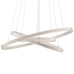 Arcchio LED hanglamp Albiona, wit, 3 ringen, Ø 80 cm