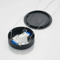 Arcchio LED hanglamp Albiona, zwart, 1 ring, Ø 80 cm