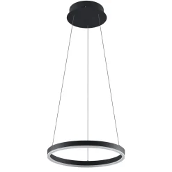 Arcchio LED hanglamp Albiona, zwart, 1 ring, Ø 40 cm
