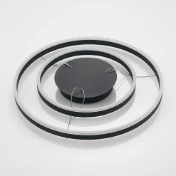 Arcchio LED hanglamp Albiona, zwart, 2 ringen, Ø 60 cm