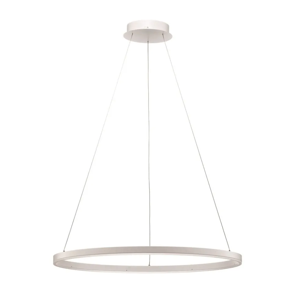 Arcchio LED hanglamp Albiona, wit, 1 ring, Ø 80 cm