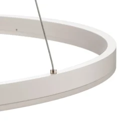 Arcchio LED hanglamp Albiona, wit, 1 ring, Ø 80 cm