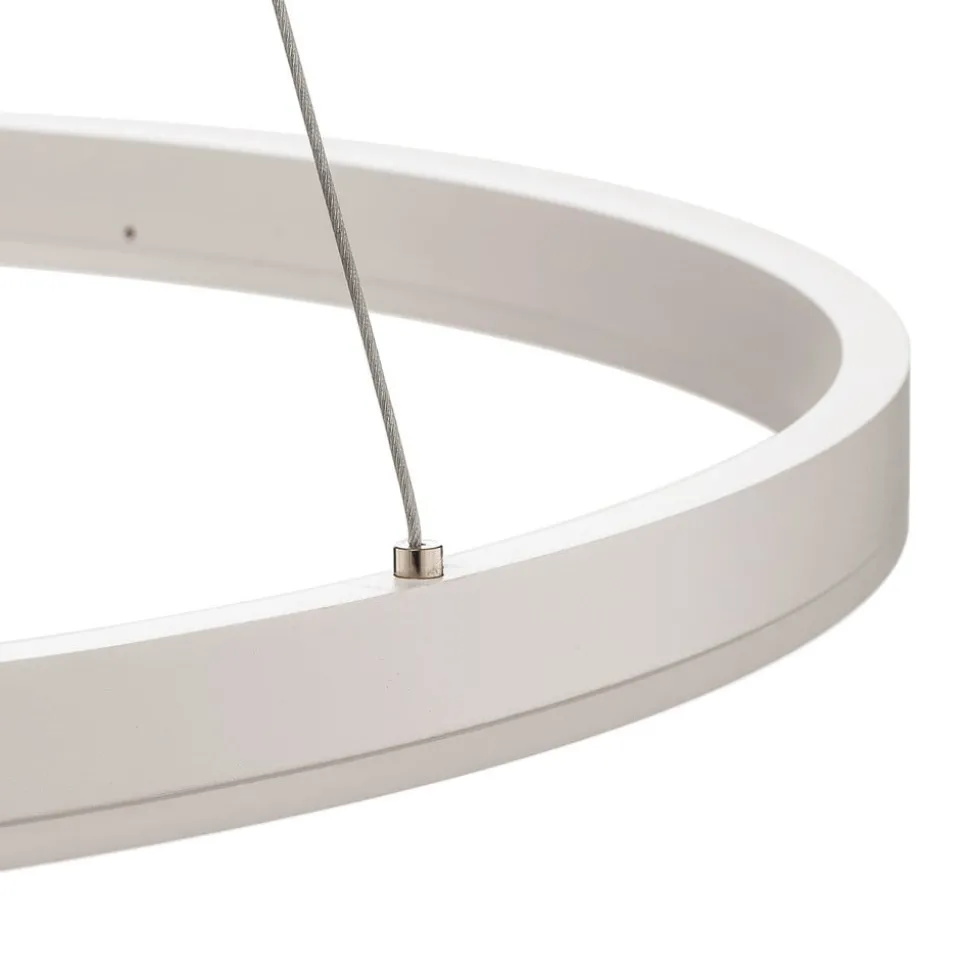 Arcchio LED hanglamp Albiona, wit, 1 ring, Ø 80 cm