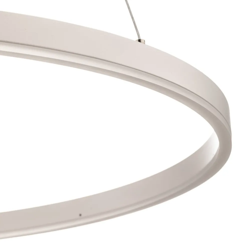 Arcchio LED hanglamp Albiona, wit, 1 ring, Ø 80 cm