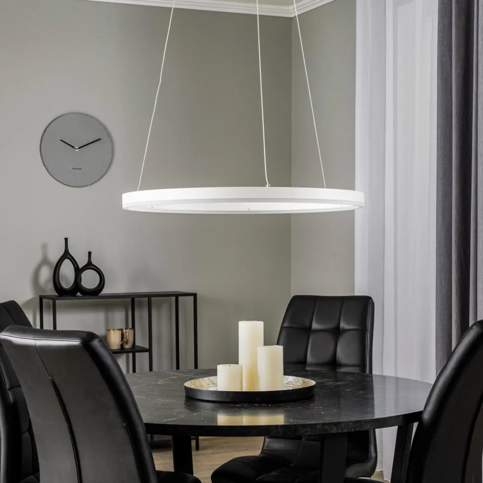 Arcchio LED hanglamp Albiona, wit, 1 ring, Ø 60 cm