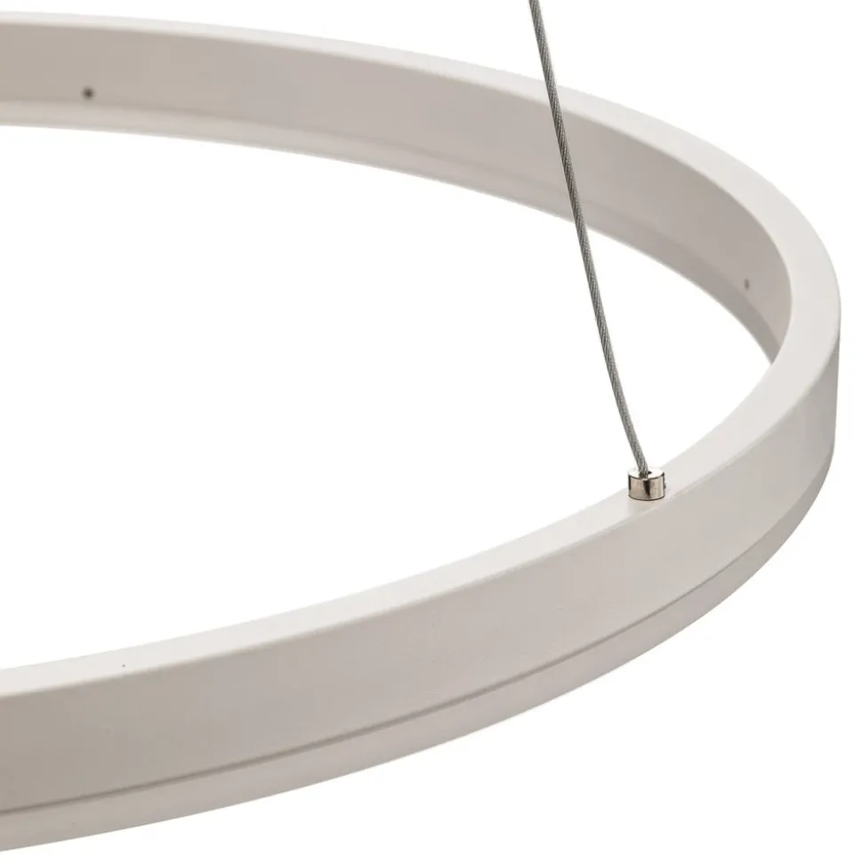 Arcchio LED hanglamp Albiona, wit, 1 ring, Ø 60 cm