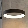 Arcchio LED hanglamp Aleksi, Ø 60 cm, zwart, metaal, CCT