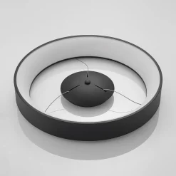 Arcchio LED hanglamp Aleksi, Ø 60 cm, zwart, metaal, CCT