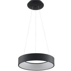 Arcchio LED hanglamp Aleksi, Ø 45 cm, zwart, metaal, CCT