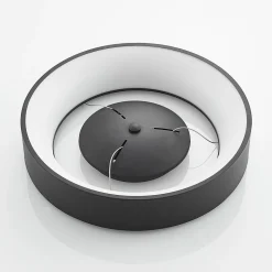 Arcchio LED hanglamp Aleksi, Ø 45 cm, zwart, metaal, CCT