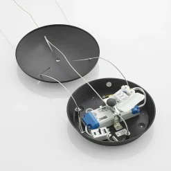 Arcchio LED hanglamp Aleksi, Ø 45 cm, zwart, metaal, CCT